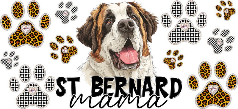 Saint Bernard Mama Glass Can Wrap for 16oz Libbey Glass KA-12968