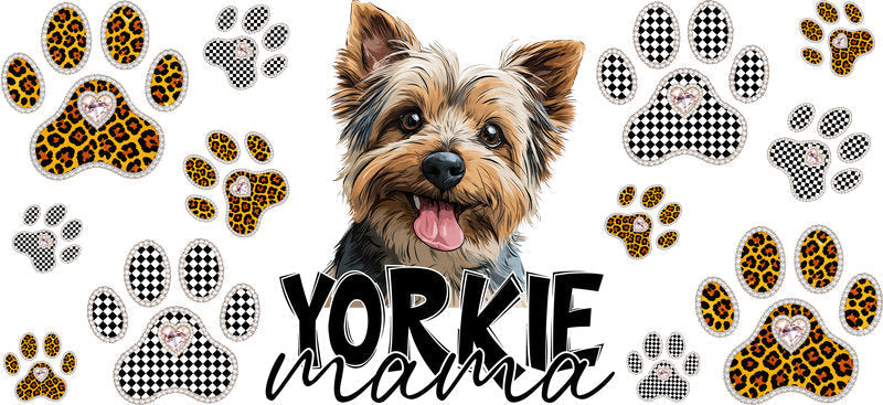 Yorkie Mama Cup Decal for 16oz Beer Can Glass KA-12969