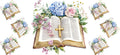 Floral Open Bible Tumbler Wrap for 16oz Glass KA-12974