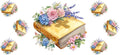 Floral Bible UV DTF Transfer for 16oz Glass Can KA-12976
