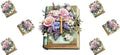 Floral Cross Bible UV DTF Transfer for 16oz Glass Can KA-12981