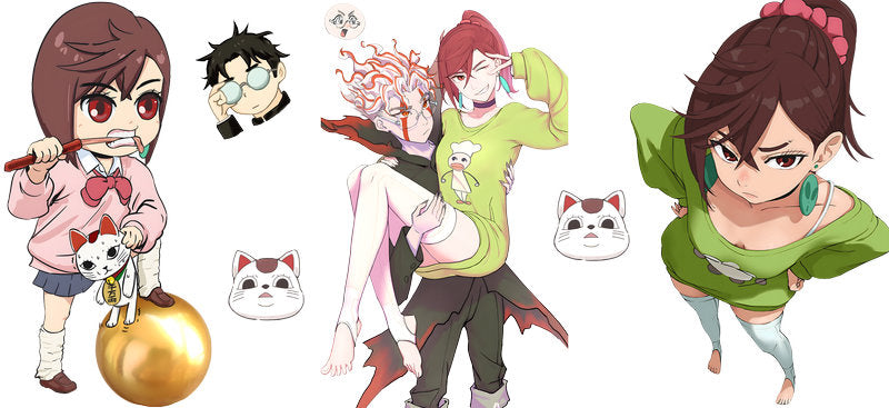 Supernatural Anime Characters UV DTF Transfer for 16oz Glass Can KA-13004