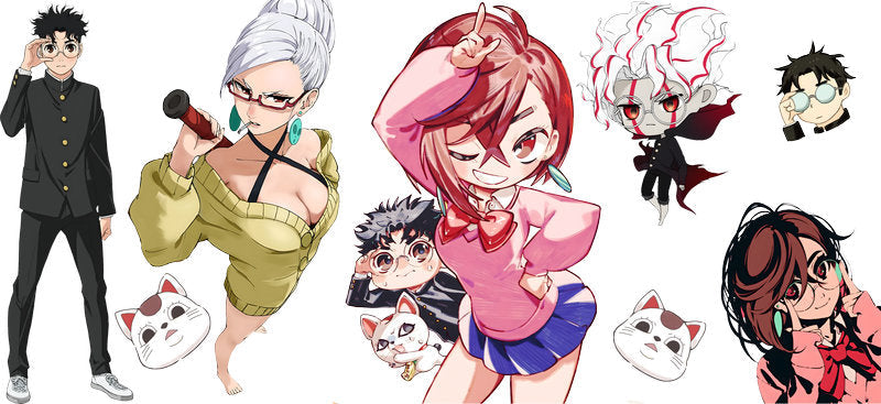 Supernatural Anime Characters UV DTF Transfer for 16oz Glass Can KA-13017