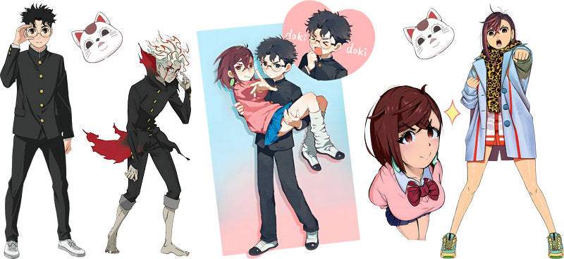 Supernatural Anime Characters UV DTF Transfer for 16oz Glass Can KA-13032