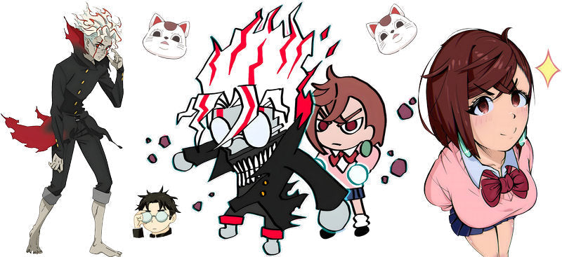 Supernatural Anime Characters UV DTF Transfer for 16oz Glass Can KA-13033