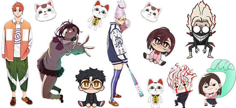 Supernatural Anime Characters UV DTF Transfer for 16oz Glass Can KA-13059