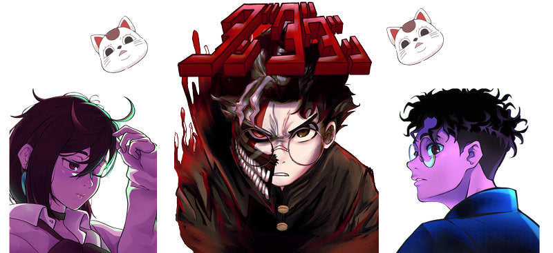 Supernatural Anime Characters UV DTF Transfer for 16oz Glass Can KA-13078