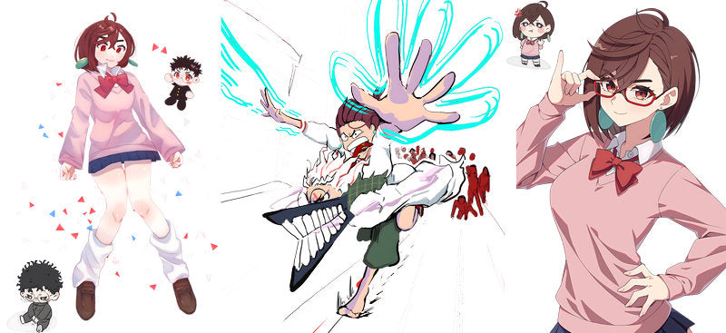 Supernatural Anime Characters UV DTF Transfer for 16oz Glass Can KA-13084