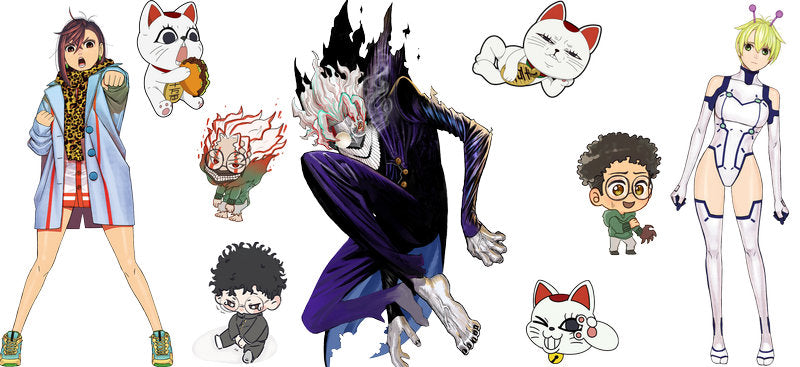 Supernatural Anime Characters UV DTF Transfer for 16oz Glass Can KA-13097